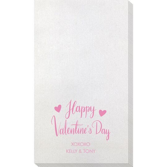 Happy Valentine's Day Bamboo Luxe Guest Towels